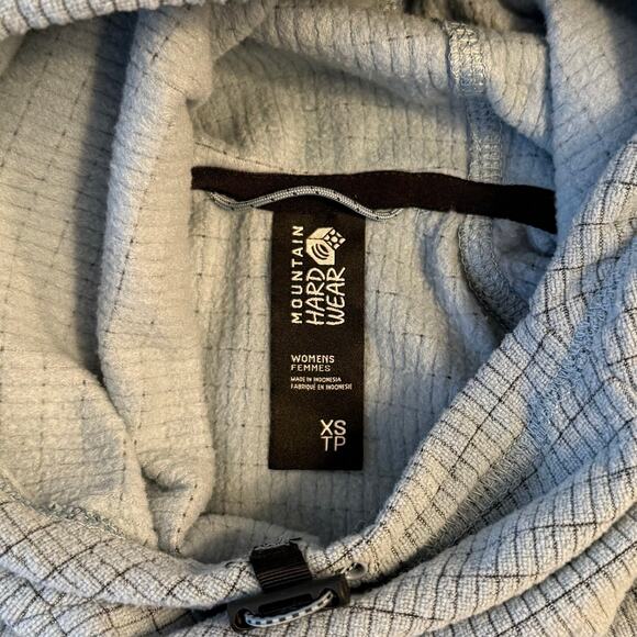 Mountain Hardwear Dress Summit Grid Waffle Long Sleeve Hooded Blue Women’s XS - Picture 3 of 10